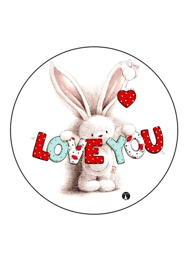 Rabbit Printed Fridge Magnet Multicolour