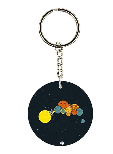 Double Side Planets Printed Keychain