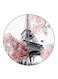 The Effiel Tower Printed Fridge Magnet Round Multicolour