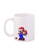 Super Mario Printed Mug White/Blue/Red 12ounce