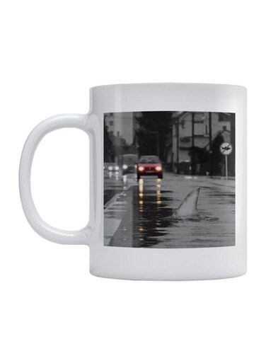City Printed Mug White/Grey/Red