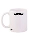 Mustache Design Mug White/Black 12ounce