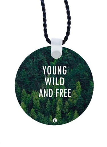 English Phrases Printed Car Mirror Pendant