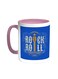 Rock And Roll Printed Coffee Mug Pink/White 11ounce