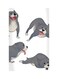 Printed Fridge Magnet Grey/White 8.5x0.4x5.5cm