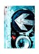 Arrow Sign Themed Decorative Metallic Plate Blue/Red/Black 20x15cm