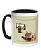 Cat Printed Coffee Mug Green/Black/White 11ounce