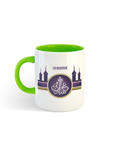 Eid Mubarak Printed Mug White/Green