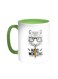 Hard Working Printed Coffee Mug Green/White 11ounce