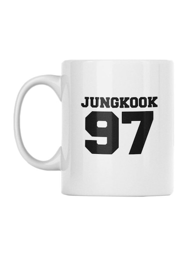 BTS Printed Mug White/Black 350ml
