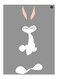 Printed Decorative Plate Grey/White/Pink 15 x 20cm