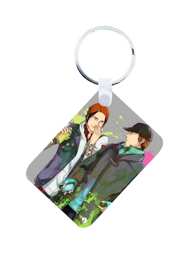 Infamous Second Son Printed Keychain purple/Green/Pink