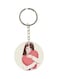 Girl With Love Printed Keychain