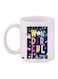 Wonderful Printed Coffee Mug White/Blue/Pink 11ounce