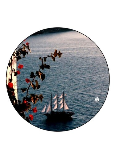 Ship Printed Fridge Magnet Blue/Red/Grey 5.5cm