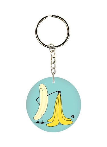 Banana Printed Single Sided Keychain