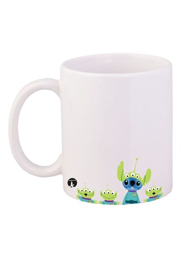 Printed Mug White/Blue/Green 12ounce