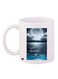 Moon And Sea Printed Coffee Mug White/Blue/Black 11ounce