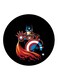 Superheroes Printed Fridge Magnet Round Multicolour
