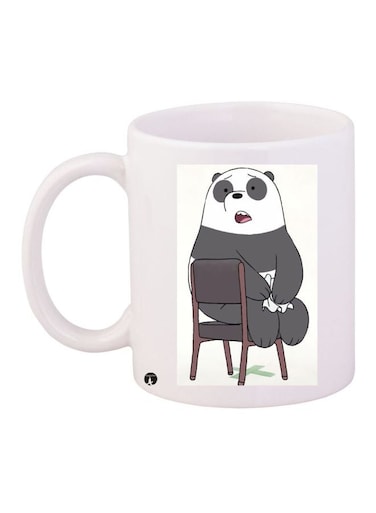 Panda Printed Coffee Mug White/Grey
