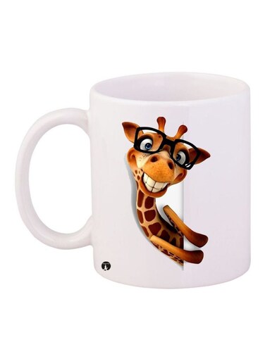 Giraffe Printed Coffee Mug White/Brown/Black