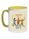 Happy Friendship Day Printed Coffee Mug Yellow/Beige/White 325ml