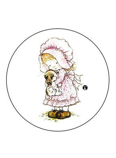 Girl Printed Fridge Magnet Multicolour