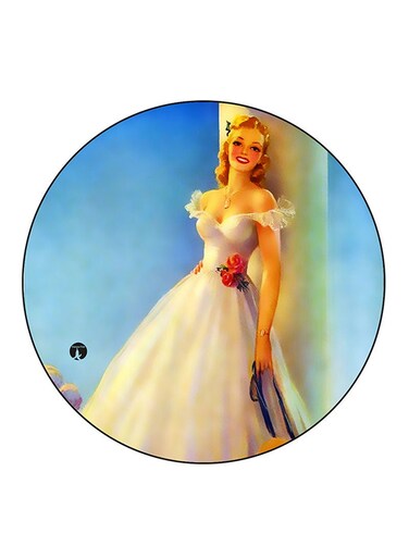 Woman Printed Fridge Magnet Multicolour