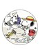Snoopy Printed Fridge Magnet Round Multicolour