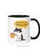 Coffee Mug 11oz, Arabic "Being Awake Doesn't Mean I'll Always Be Awake" Gift for Cat Lovers Funny Present to Friends in Black