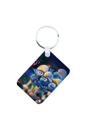 The Smurfs Printed Keychain White/Black/Blue