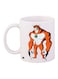 Cartoon Character Printed Coffee Mug White/Orange/Black 11ounce