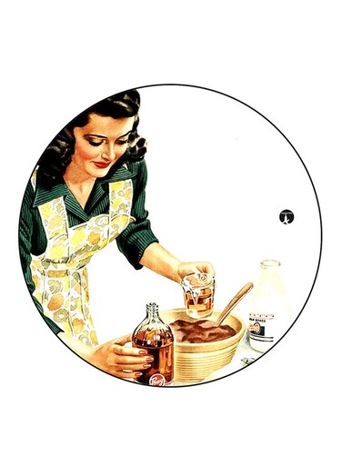 Vintage Art Printed Fridge Magnet Multicolour