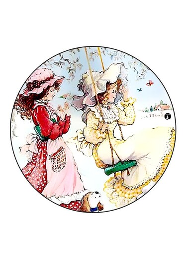 Vintage Art Printed Fridge Magnet Multicolour