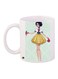 Cartoon Printed Coffee Mug White/Green/Yellow 11ounce