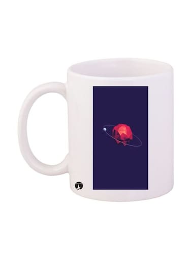 Planet Printed Mug White/Purple/Red Standard Size