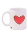 Heart Printed Coffee Mug White/Red/Yellow 11ounce