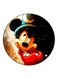 Mickey Mouse Printed Fridge Magnet Black/Red/Beige 5.5cm