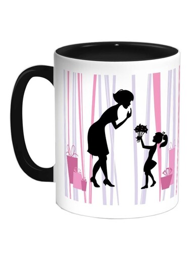 Mother's Day Gift Printed Coffee Mug Black/White/Pink 325ml