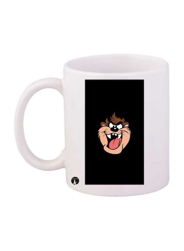 Taz The Tasmanian Devil Printed Mug Brown/White/Pink Standard Size