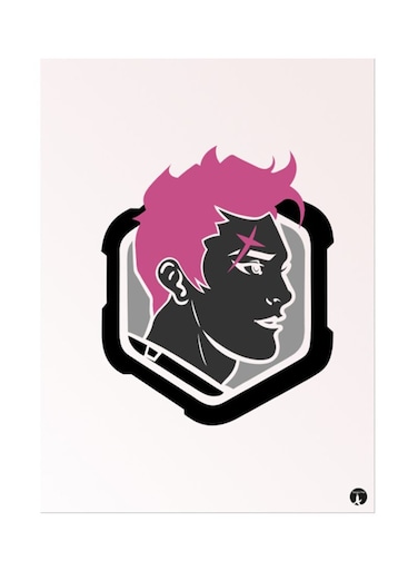 Metal Plate Of The Video Game Overwatch Poster Multicolour