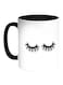 Eyelashes Printed Coffee Mug White/Black 11ounce