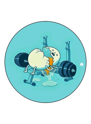 Egg Printed Fridge Magnet Blue/Yellow 5.5cm