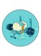 Egg Printed Fridge Magnet Blue/Yellow 5.5cm
