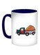Transportation Car Printed Coffee Mug Blue/Red/White