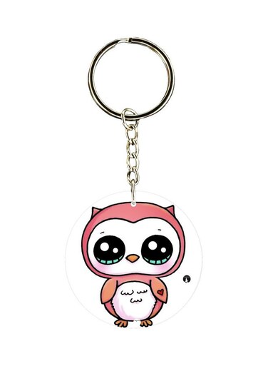 Cartoon Owl Printed Keychain