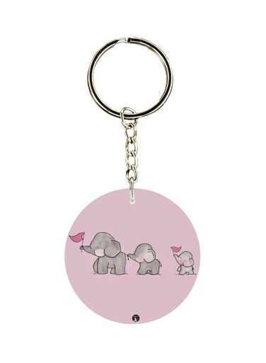 Elephant Printed Keychain