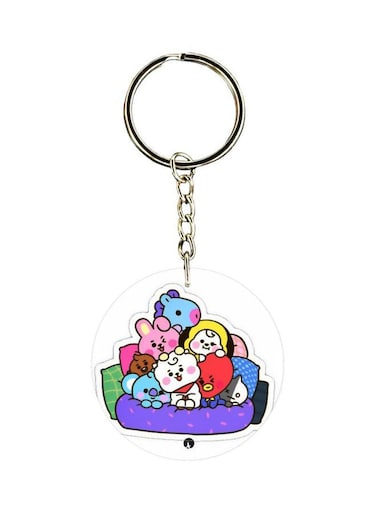 Cartoon Animals Printed Keychain