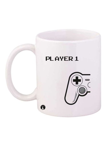 Game Controller Printed Mug White/Black Standard Size