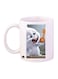 Cute Rabbit Printed Coffee Mug White/Orange